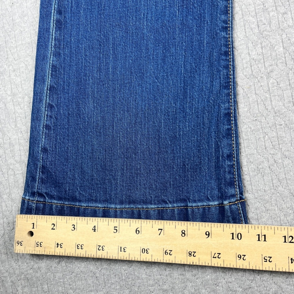 7 For All Mankind Dojo Bootcut Jeans Women 28x33.5 Blue Ultra High Rise Flare - Picture 9 of 16